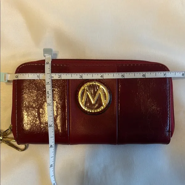 MIAK Collection Zip Around Wallet Red EUC - Image 11