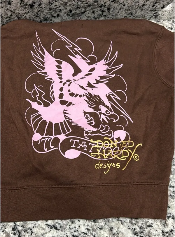 Ed Hardy Cropped Hoodie Retro Tiger - Image 4