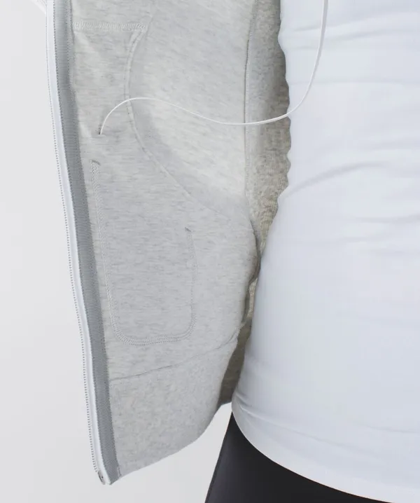 Lululemon Scuba Hoodie Heathered White / Silver - Image 6