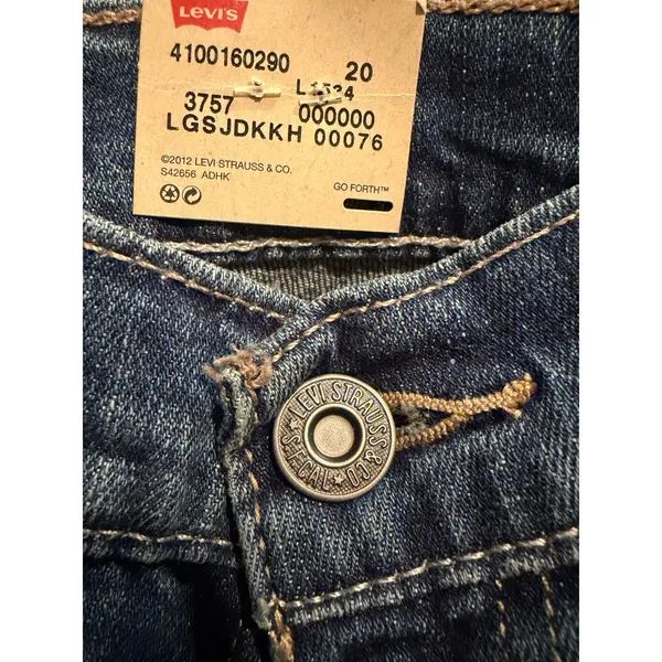 Levis 505 Straight Leg Jeans Womens 8 L Dark Wash Denim Stretch New NWT - Image 4