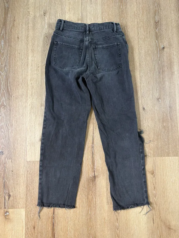 PacSun Black Distressed High Rise Straight Jeans - Image 7