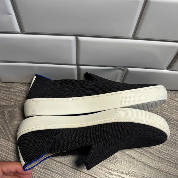Rothy's‎ The Original Slip On Black Knit Sneakers Women's Size 5.5 - Image 9