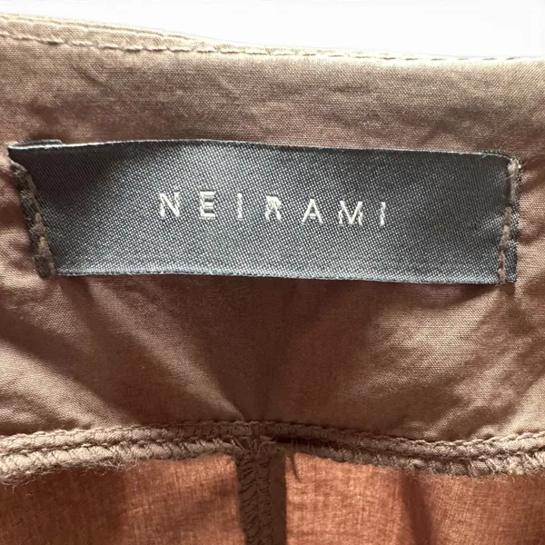 Neirami Made in Italy Cotton Poplin 3/4 Sleeve Midi Dress Tortora Brown Small - Image 6
