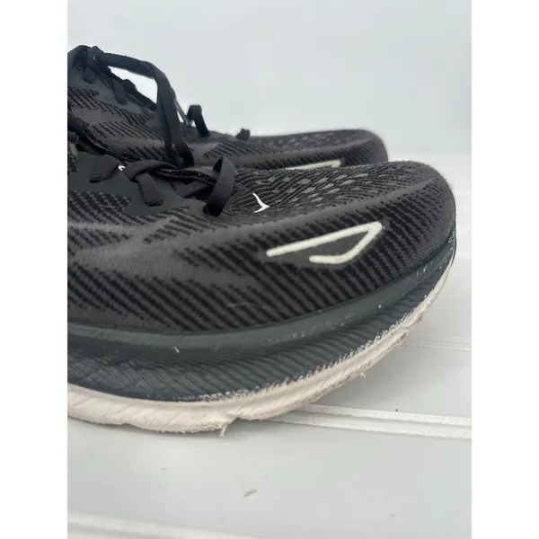 Hoka One One Clifton 9 Womens 11D 11 Wide Black‎ Running Shoes Athletic Sneakers - Image 2