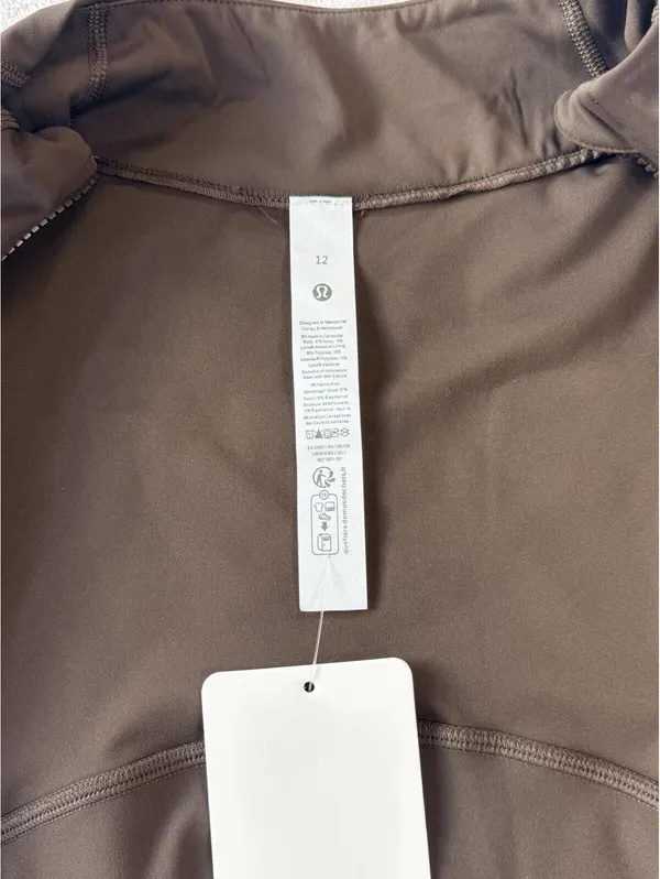 Lululemon Brown Matching Activewear Set Zip Jacket and High-Waist Leggings Size - Image 8
