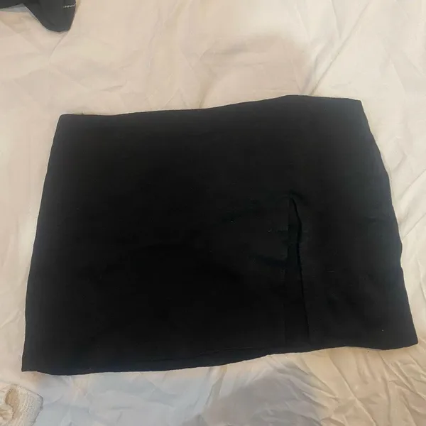 Edikted black satin micro skirt - Image 5