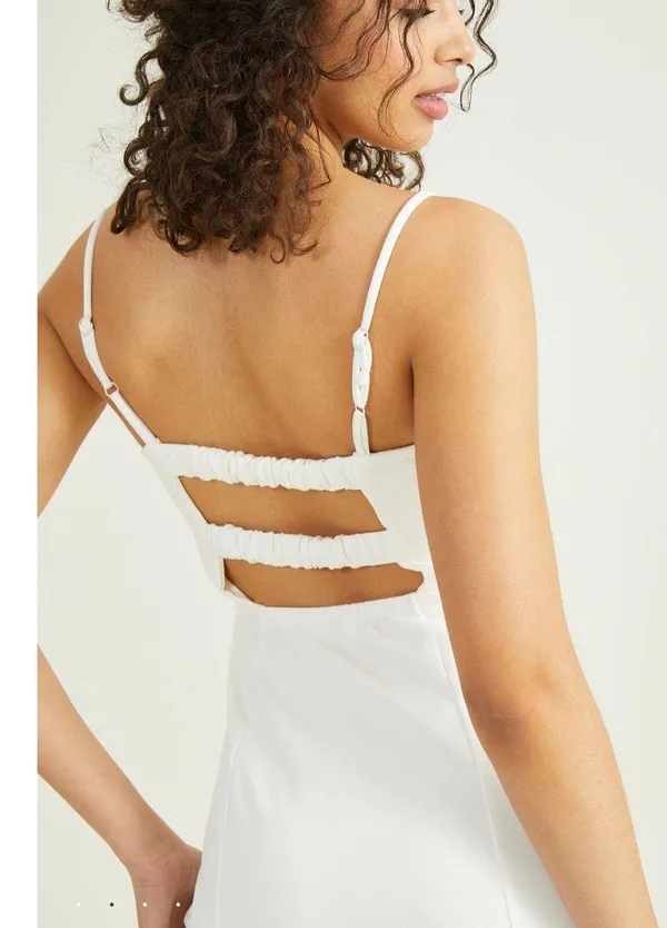 NWT Altar’d State Avery Open Back White Dress - Image 2