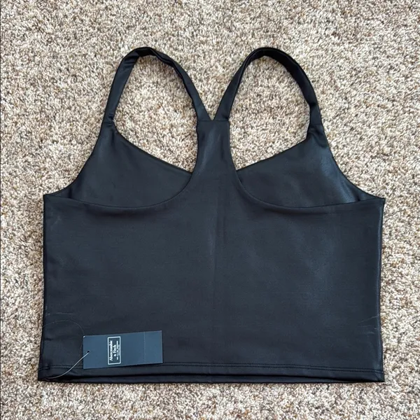 Abercrombie & Fitch Black Crop Top Razor Back Tank - Image 2
