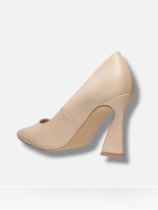 NEW IN BOX French Connection Nude Raven Pumps Flared Block Heel ~ size 10 - Image 4