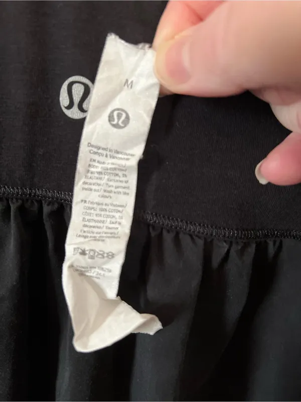 Lululemon Heavyweight Cotton Crewneck Short-Sleeve T-Shirt Medium Black LW3HSES - Image 5