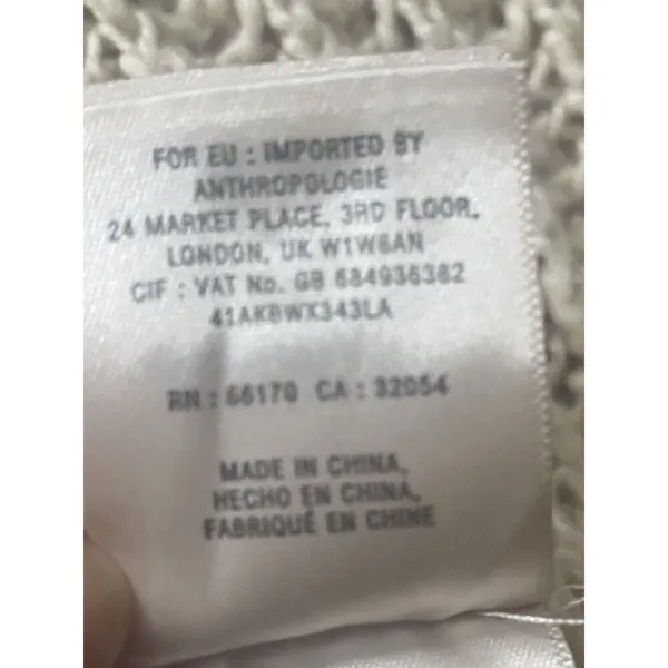 Anthropologie Knitted & Knotted Siretta Cotton Blend Beige Women’s Cardigan XS - Image 5