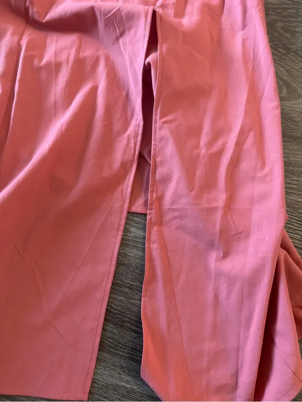 Pink Cutout Slit Midi Dress - Image 8
