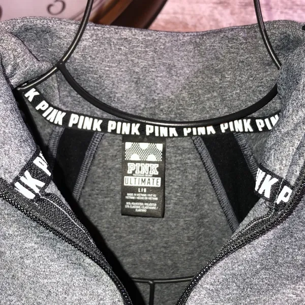 Victoria’s Secret pink sweatshirt gray and black size large ultimate top…​​ - Image 3