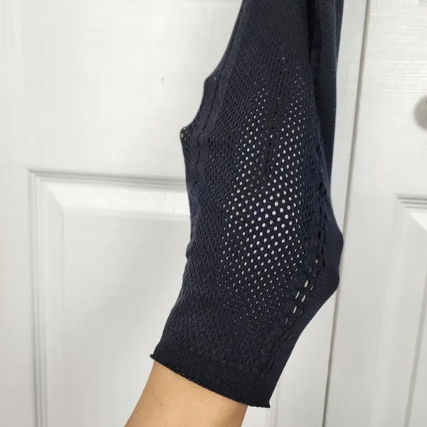 Black Leggings Mesh Calves Accent M/L - Image 11