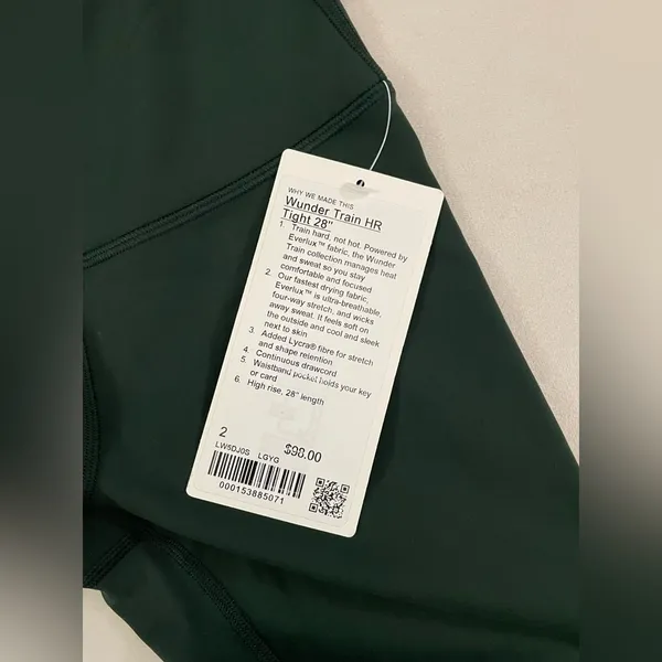 Lululemon NWT Legacy Green Wunder Train High-Rise Tights 28” Leggings Size 2 - Image 11