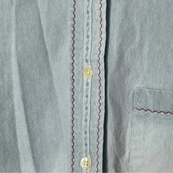 Ruff Hewn Embroidered Long Sleeve Denim Button Up women’s‎ size small - Image 3