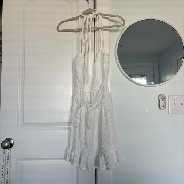 white halter ruffle dress Size XS - Image 2