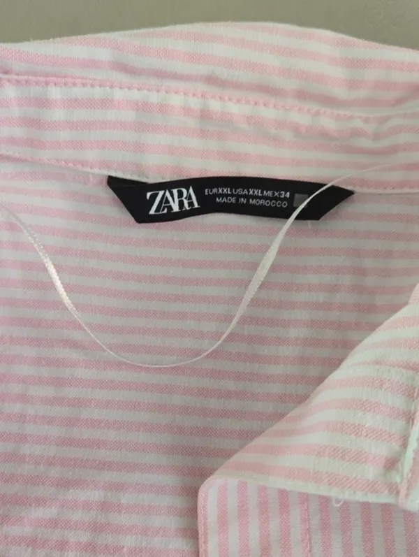 Copied - Zara Pink & White Striped Classic Button-Down Shirt Size XXL - Image 6