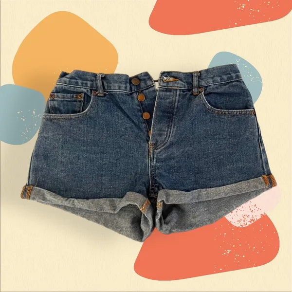 Forever 21 High Rise Button Fly Denim Shorts Size 25 - Image 2
