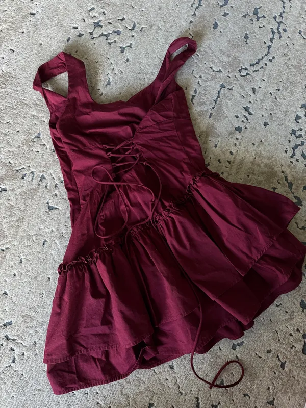 Princess Polly Burgundy Romper - Image 4