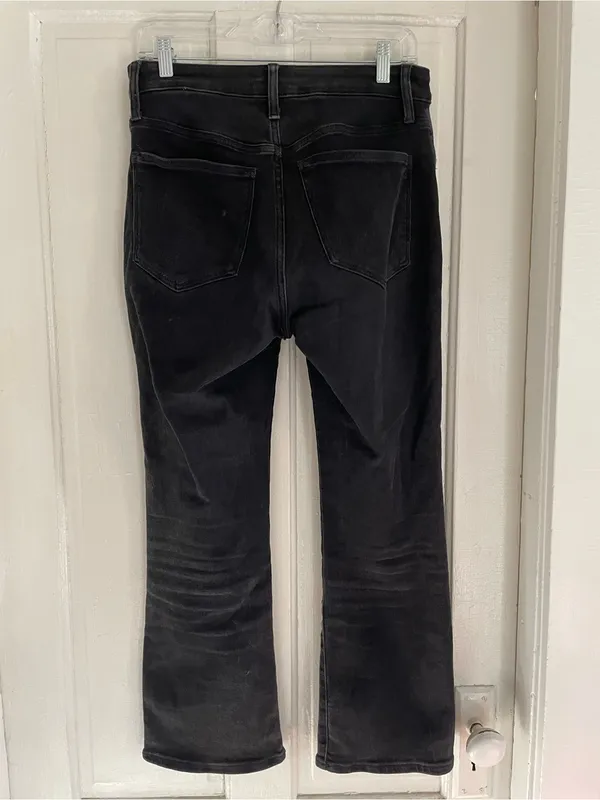 Madewell Black Curvy Kick Out Crop Jean Size 27 - Image 5