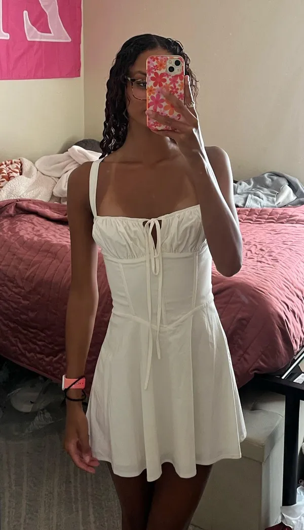 graduation white dress Size XS - Image 2