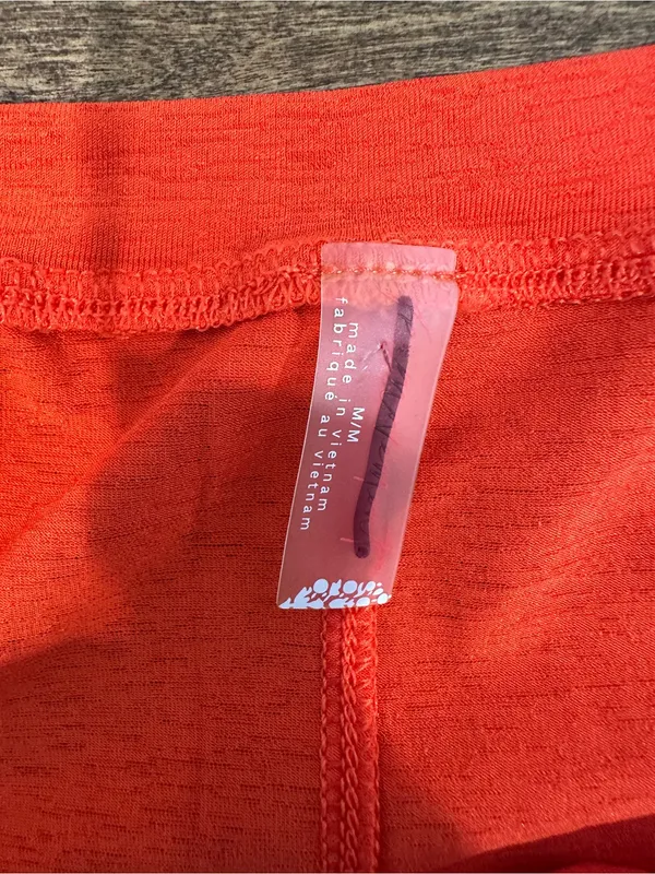 Free People Red/Orange Asymmetrical Layered Top — Size M - Image 3