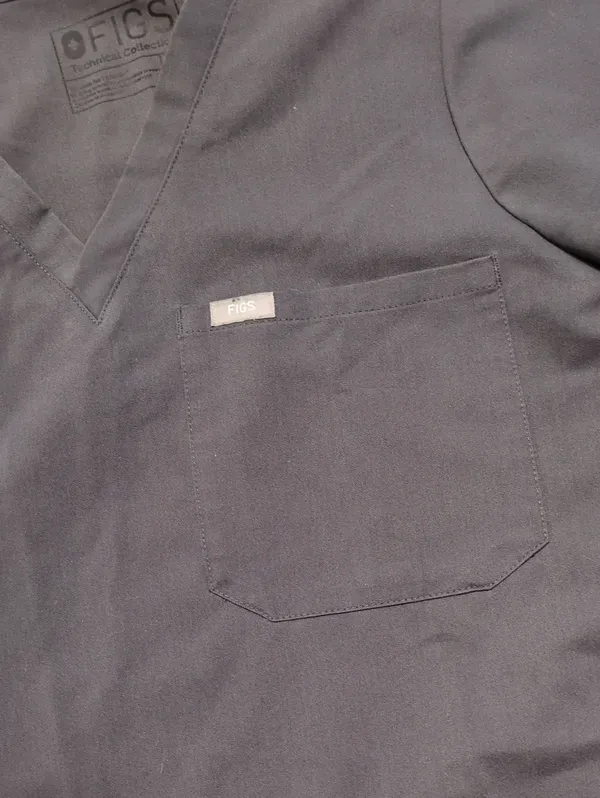 Figs Catarina One Pocket Gray Scrub Top Size Medium - Image 2