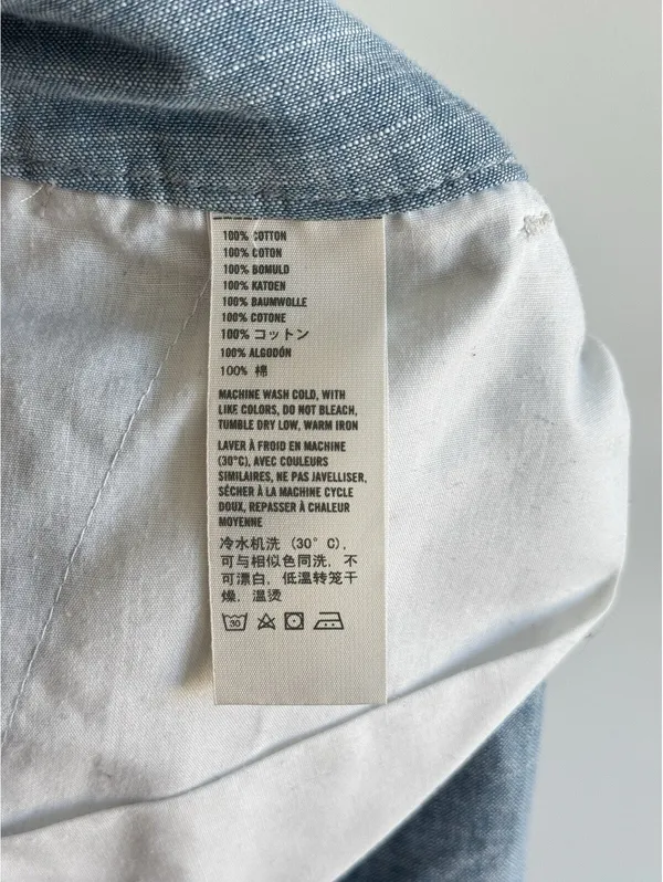 Hollister Blue Chambray Button Front Mini Skirt Pockets Women’s Small - Image 8
