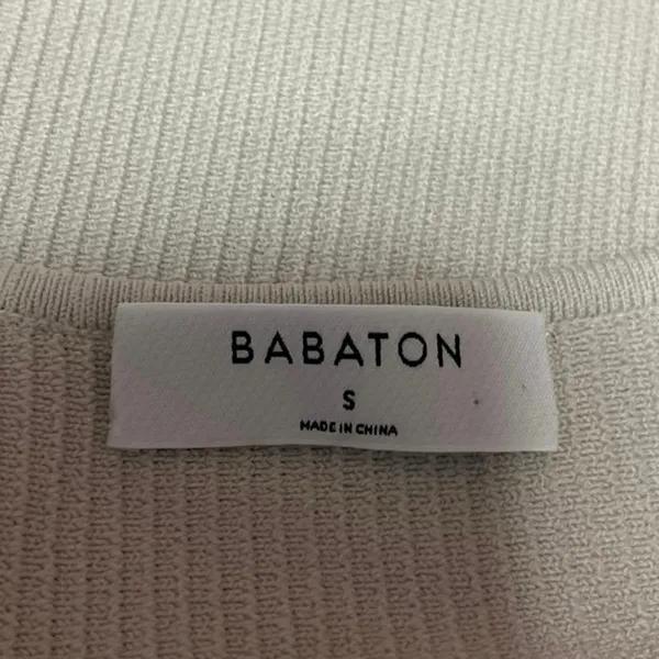 Aritzia Babaton Tan Rib Knit Sleeveless Racerback Cami Camisole Crop Tank Top S - Image 3