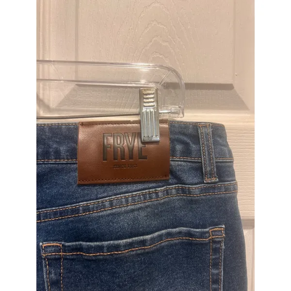 Frye Womens High Rise Straight Leg Blue Jeans Size 10/30 Medium Wash‎ Stretch - Image 8