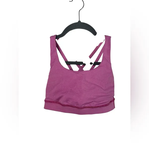 Lululemon Energy Bra Medium Support B–D Cups Pink Size 2 Strappy Back Sports Bra - Image 3