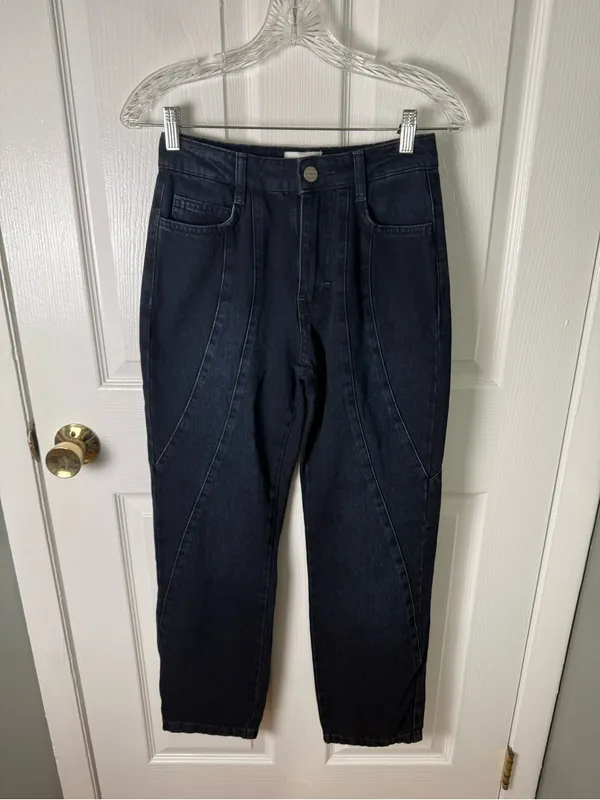 Damson Madder Juli Jeans in Wavy Seams 2 - Image 2