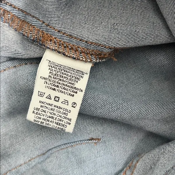 Free People Pull On High Rise Crop Flare Jeans Blue Stretch Denim Size 27 - Image 5