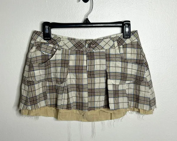 Mini Plaid Skirt - Image 3