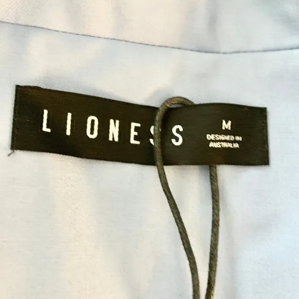 Lioness Olympia Blazer Dress‎ Womens Size M Blue Belted Mini Long Sleeve - Image 5