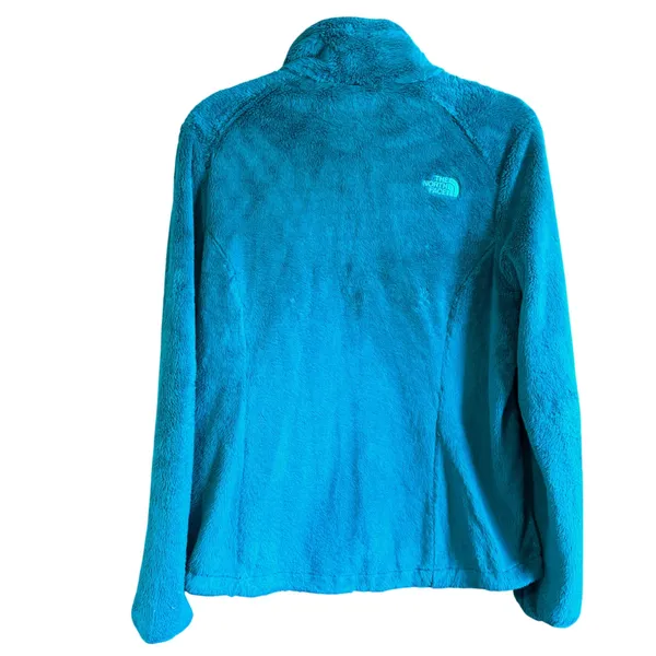 The North Face Osito 2 Fleece Jacket Teal Green Women Large Full Zip Soft Furry - Image 5