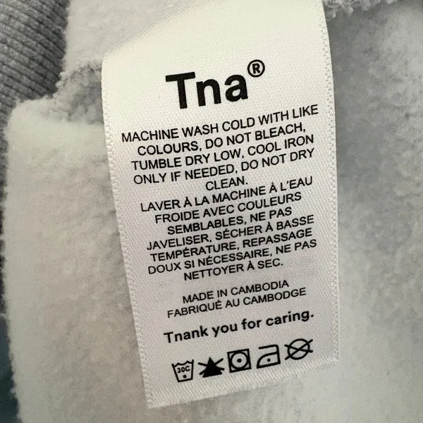 Aritzia Tna Sweatshirt CozyAF Fleece 2 Heather Grey Oversized Crewneck Pullover - Image 10