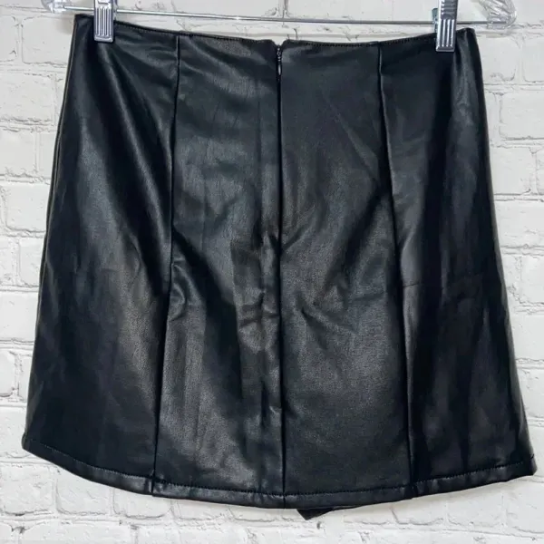 NWT Rewash skirt wet look small black mini skirt‎ asymmetrical whimsigoth - Image 4