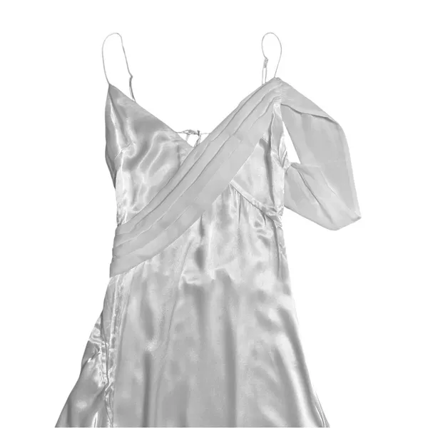 For Love & Lemons White Satin James Maxi Dress Women’s US S - Image 2