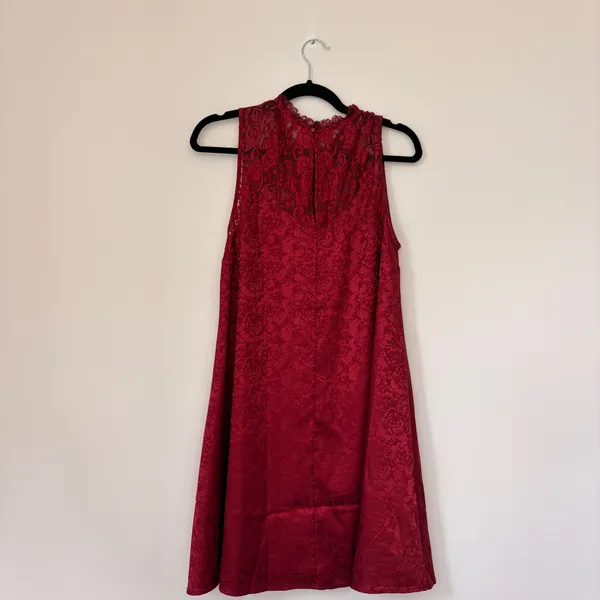 Lulus Wine Red Dress - Image 6