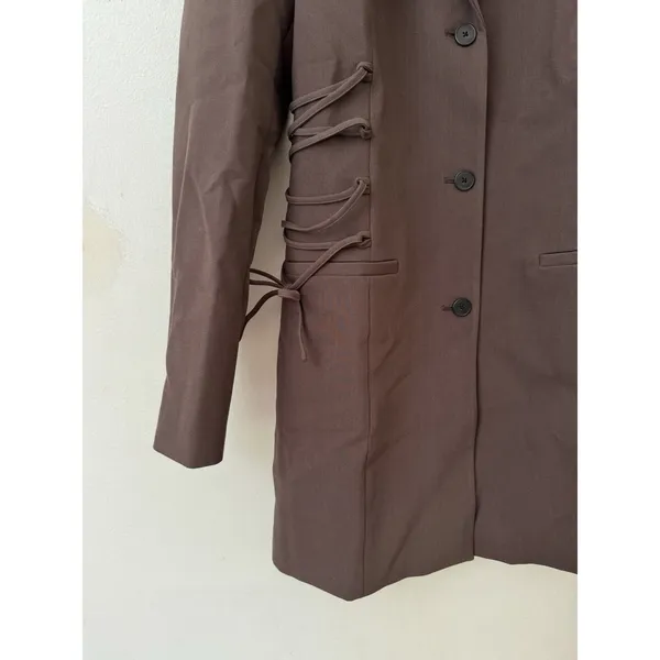 NWT Open Edit Corset Blazer Mini Dress Women’s Size Small Brown - Image 5