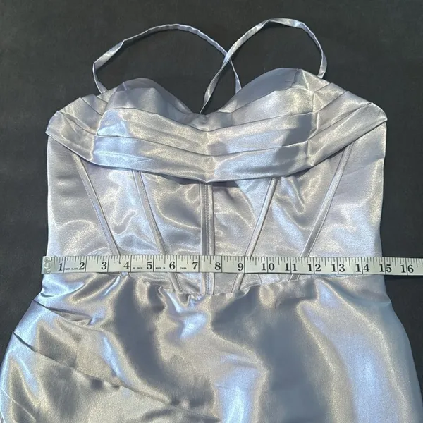 Women’s Full Length Prom Party Dress Criss Cross Straps Leg Slit Size 10 NWOT - Image 9