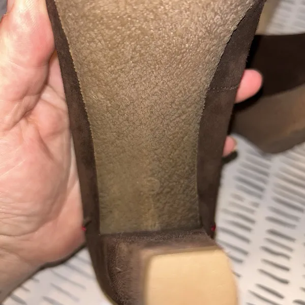 Anthropologie Holding Horses Heels Womens‎ 39 Platform Pump Brown Moc Toe Casual - Image 9