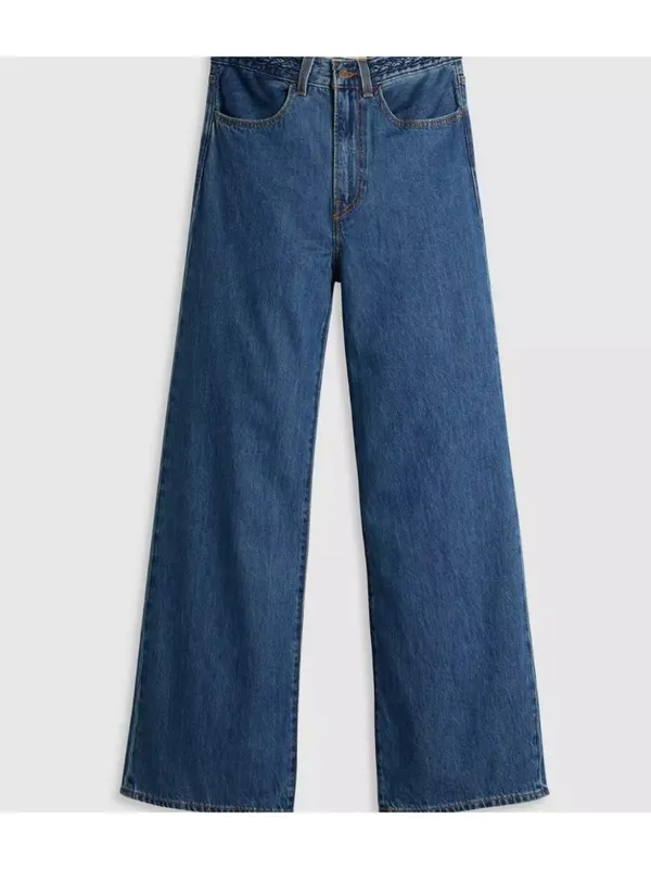 New Levi's Premium 25x32 Ribcage Wide Leg Braided Jeans Big Yikes Dark Wash - Image 4