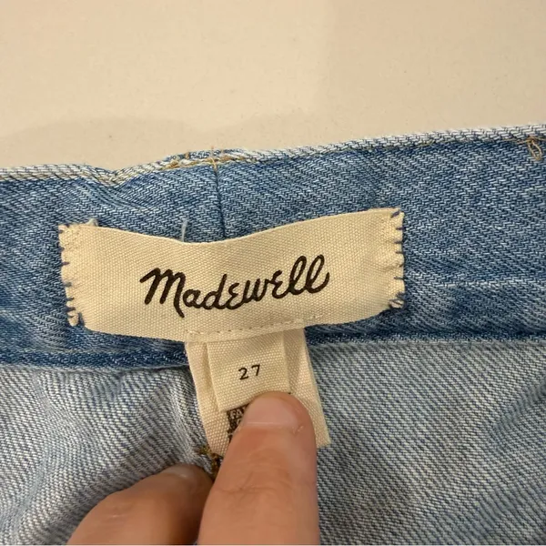 Madewell Pleated Denim A-Line Mini Skirt Women’s 27 Stilecroft Blue Wash Cotton - Image 7
