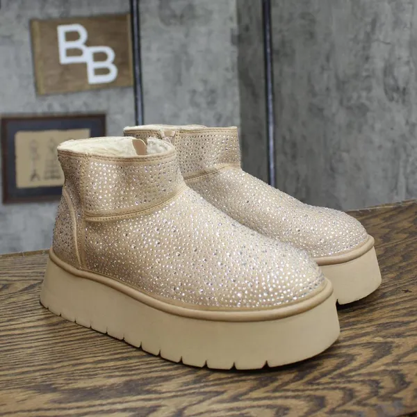 NWT wild fable Missy Platform Booties with Memory Foam Insole Beige Brown 6M - Image 5