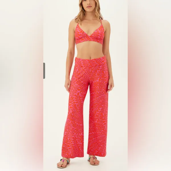 TRINA TURK WOMEN'S TRELLIS‎ SWIM COVER-UP PANT Size S - Image 3