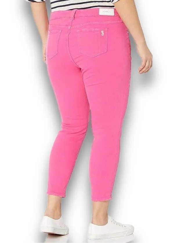 SLINK JEANS Curvy Ankle Jeggings in Hot Pink Size 16 NWT - Image 16