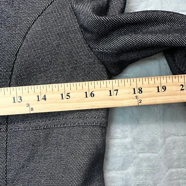 Express Women Tailored 3/4 Button Blazer Jacket Gray Stretch Lined Office Chic - Image 7